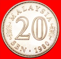 • MOON AND STAR ERROR: MALAYSIA 20 SEN 1980! UNC! UNCOMMON! LOW START ★ NO RESERVE! - Malaysie
