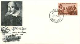 1964  Wm Shakespeare  400yh Ann  Unaddressed FDC - 1885-1964 Protectoraat Van Bechuanaland