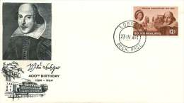 1964  Wm Shakespeare  400yh Ann  Unaddressed FDC - 1885-1964 Bechuanaland Protectorate
