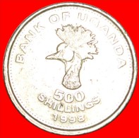 ★CRANE: UGANDA ★ 500 SHILLINGS 1998! LOW START ★ NO RESERVE! - Ouganda