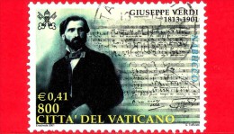 VATICANO - Usato - 2001 - Centenario Della Morte Di Giuseppe Verdi - 800 L. - 0,41 € - Used Stamps