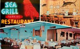 257527-Florida, Fort Lauderdale, Sea Grill, Multi-View, Interior & Neon Sign, Plummers By Dexter Press No 98215-B - Fort Lauderdale