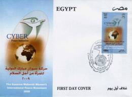 EGYPT / 2009 / THE SUZANNE MUBARAK WOMEN S INTERNATIONAL PEACE MOVEMENT / FDC / VF/ 3 SCANS . - Storia Postale