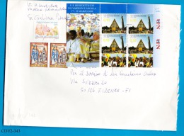 VATICANO, 2010, Busta Viaggiata Con Affrancatura Mista E Foglietto Visita Benedetto XVI Camerun E Angola - Cartas & Documentos