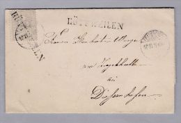 Heimat TG HUTTWEILEN 1872-06-18 Langstempel Auf Drücksachen-Brief Nach Diessenhofen 2Rp - Covers & Documents