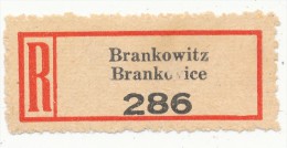 Böhmen Und Mähren / R-label: Brankowitz - Brankovice (2x Number: "286" And "607") (BM1-0133) - Sonstige & Ohne Zuordnung