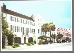 1996 CHARLESTON CARRIAGES ALONG EAST BAY STREET FG V SEE 2 SCANS - Charleston