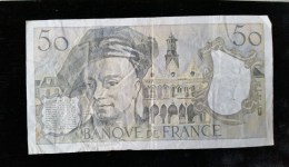 Billet 50 Francs "Quentin De La Tour"  -1992,  V. - 50 F 1976-1992 ''Quentin De La Tour''