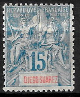 Diégo Suarez 1893 -  N° YT 43, Neuf  * Papier Quadrillé - Unused Stamps