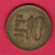 KOREA---South   10 WON 1972 (KM # 6a) - Korea (Süd-)