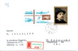 HONGRIE. N°1825 De 1966 Sur Enveloppe Ayant Circulé. Autobus/Train/Avion/Bateau. - Bus