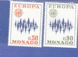 CEPT Sterne Monaco 1038 - 39 ** Postfrisch MNH - 1972