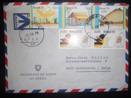 Bresil Lettre De 1975 Pour Altstatten , Joli Affranchissement - Storia Postale