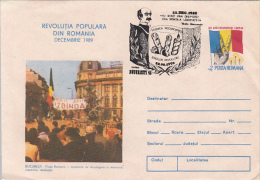 35302- ROMANIAN 1989 REVOLUTION ANNIVERSARY, COVER STATIONERY, 1990, ROMANIA - Postwaardestukken