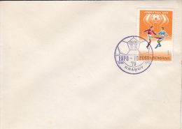 35398- SOCCER, SPORTS PHILATELIC EXHIBITION, SPECIAL POSTMARK, MANOR STAMP ON COVER, 1978, ROMANIA - Brieven En Documenten