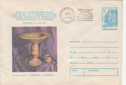 35486- ANCIENT DACIAN FRUITS BOWL, ARCHAEOLOGY, COVER STATIONERY, 1980, ROMANIA - Archäologie