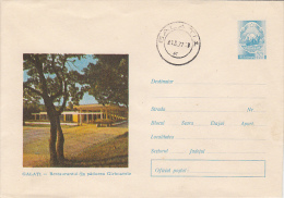 35510- GALATI- GARBOAVELE FOREST RESTAURANT, TOURISM, COVER STATIONERY, 1977, ROMANIA - Hotel- & Gaststättengewerbe