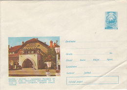 35519- BAICOI- 45TH PARALLEL HOTEL, TOURISM, COVER STATIONERY, 1969, ROMANIA - Hotel- & Gaststättengewerbe