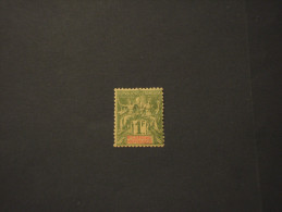 NOUVELLE CALEDONIE - 1892 PITTORICA 1 F. - NUOVO(+) - Unused Stamps
