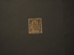 NOUVELLE CALEDONIE - 1903 CINQUANTENARIO 10 C., Soprast. - NUOVO(+) - Unused Stamps