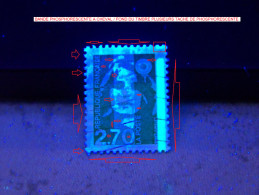 * 1996 N° 3005  A CHEVAL UNE BARRE  PHOSPHORESCENTES MARIANNE DE BRIAT   OBLITÉRÉ NUANCE - Used Stamps