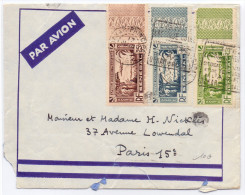 LETTRE DE DAKAR PRINCIPAL OBL DAGUIN PAR AVION POUR PARIS - Covers & Documents