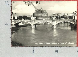 CARTOLINA VG ITALIA - ROMA - Ponte Vittorio E Castel S. Angelo - 10 X 15 - ANN. 1957 - Ponts