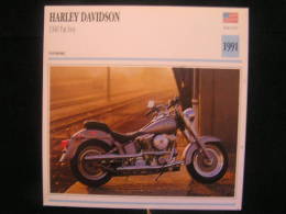 AP2/Sports,Motos,Lot 4 Fiches,Harley Davidson,1340 Fat Boy-750 WLA 45- Four Model 441-1200 Knucklead Type 74- États-Unis - Sports