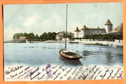 PBD-06 Morges, Barque à Voile Et Chateau. Port Et Arsenal.  Précurseur. Cachet 1905 - Morges