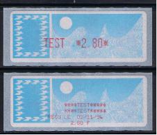 ATM, LISA 1, MONETEL CROUZET ,PAPIER CARRIER, SUPPORT BLEU, TEST 2.80 Avec RECU 14/10/1994. - 1985 Papier « Carrier »