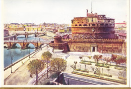 CARTOLINA ILLUSTRATA    ROMA - PONTE A CASTEL S. ANGELO     NON  VIAGGIATA - Ponts