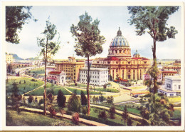 CARTOLINA ILLUSTRATA    ROMA - PALAZZI VATICANI E S. PIETRO     NON  VIAGGIATA - Ponts