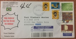 Registered Cover Brazil To Honduras 2015 - Briefe U. Dokumente