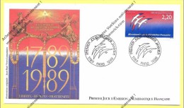 FDC Timbre Postale: 2,20 - Declaration Des Droits De L´Homme Et Du Citoyen Versailles 1789 - 1980-1989