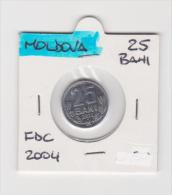MOLDAVIA   25 BANI  ANNO 2004 FDC - Moldavië