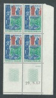 France N° 1505 XX Morlaix, En Bloc De 4 Coin Daté Du 29 . 5 . 67 ; 2 Traits, Sans Charnière, TB - 1960-1969