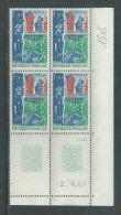 France N° 1505 XX Morlaix, En Bloc De 4 Coin Daté Du 2 . 6 . 67 ; 2 Traits, Sans Charnière, TB - 1960-1969