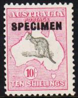 1932. Map With Kangoru 10 Shilling SPECIMEN. Scarce Stamp..   (Michel: 109x SPECIMEN) - JF190505 - Nuovi