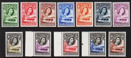 1955 - 1958. Queen Elisabeth II. And Landschapes. Complete Set With 12 Stamps.  (Michel: 129-140) - JF190514 - 1885-1964 Bechuanaland Protectorate
