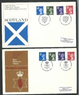 1974. FIRST DAY COVER   DEFINITIVE  VALUES    OF  SCOTLAND AND NOTHERN  IRELAND - Unclassified