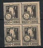 INDOCHINE   YT N°  31    BLOC DE 4   TAXE   NEUFS * - Timbres-taxe