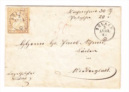Heimat ZH BÜLACH 3.4.1852 Fingerhutstempel 20Rp. Strubel Auf Brief Nach Niederglatt - Briefe U. Dokumente
