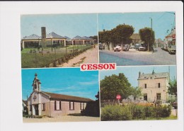 77 Cesson L' école La Place Verneau L' église La Gare, 4 Vues - Cesson