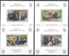 COB BL734/37 Minisheets Luxe Apen-Singes WWF 2012 MNH - Ongebruikt