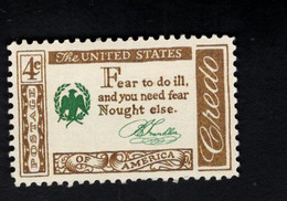 202745662 1960 (XX) POSTFRIS MINT NEVER HINGED  SCOTT  1140 - AMERICAN CREDO - Nuovi