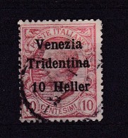 1918 - TERRE REDENTE - TRENTINO ALTO ADIGE - USATO - Cat. Sassone N.29 (184) - Trentino