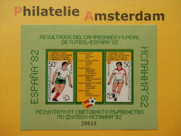 Bulgaria 1982, WORLD CUP SPAIN / FOOTBALL SOCCER VOETBAL FUSSBALL FUTBOL CALCIO: Mi 3130-31, Bl. 127, ** - 1982 – Espagne