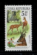 (cl.11 - P.56) Rep. Tchèque ** N° 259 (ref. Michel Au Dos) - La Chasse :  Chevreuils Et Tour D'observation - - Unused Stamps