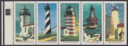 !a! USA Sc# 2474a MNH BOOKLET-PANE(5) W/ Left Margin - Lighthouses - 1981-...