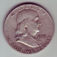 - USA - Etats Unis - Half Dollar Franklin 1953 D. - 1948-1963: Franklin